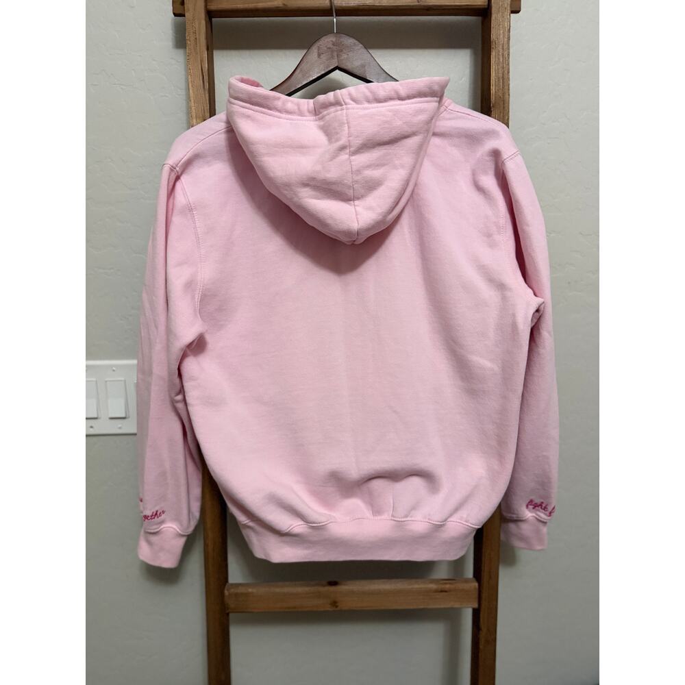 Womens Pink Fight For A Cure Hoodie Sweatshirt Breast Cancer Sweat Shirt Mediuma - Picture 5 of 7